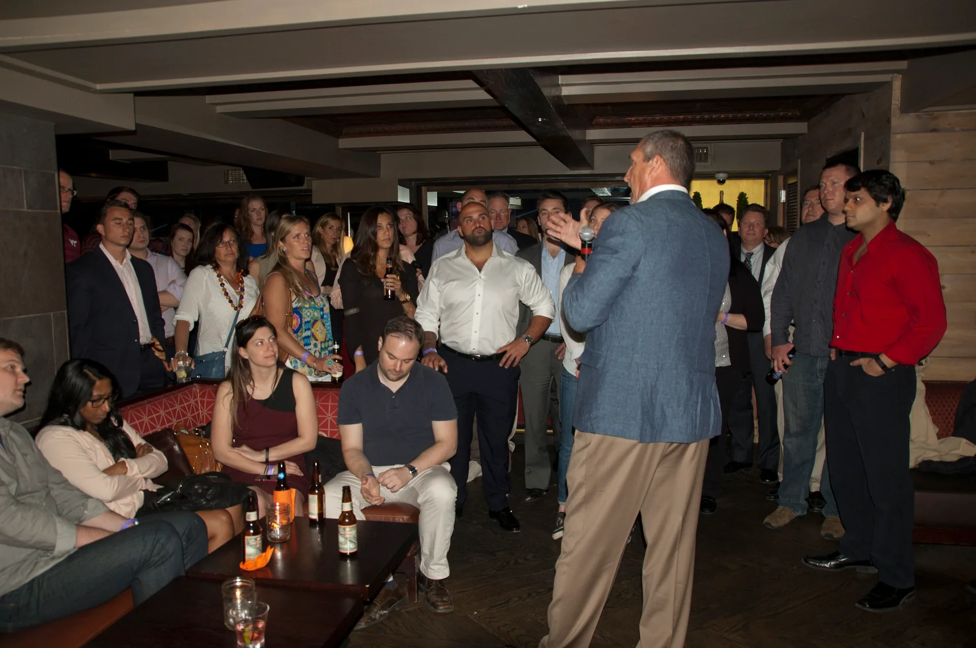 A large Manhattan Hokies chapter gathering
